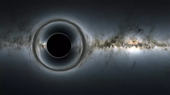 Блудна ізольована чорна діра зоряної маси в уявленні художника.